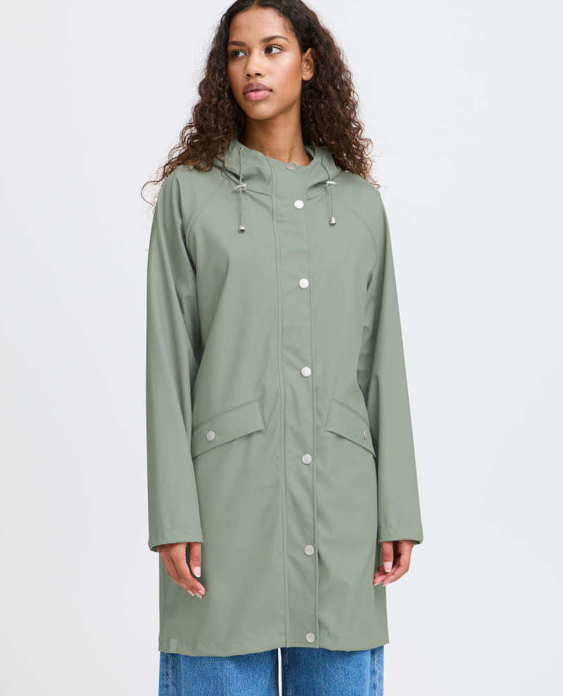 Ichi Tazi Seagrass Green Rain Jacket