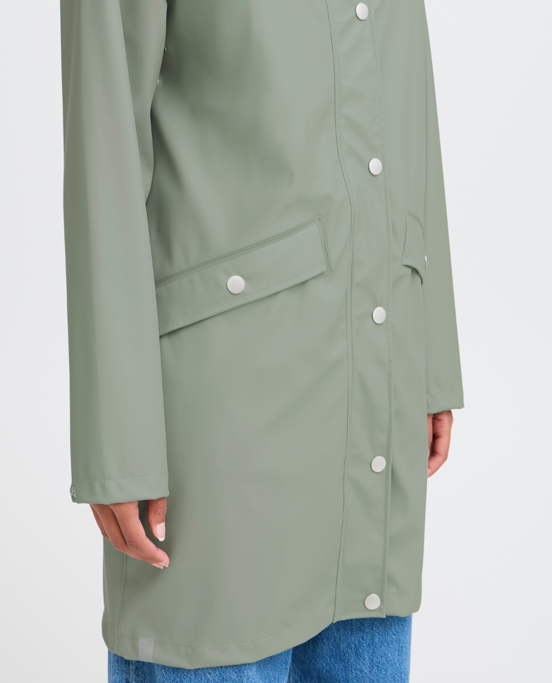 Ichi Tazi Seagrass Green Rain Jacket