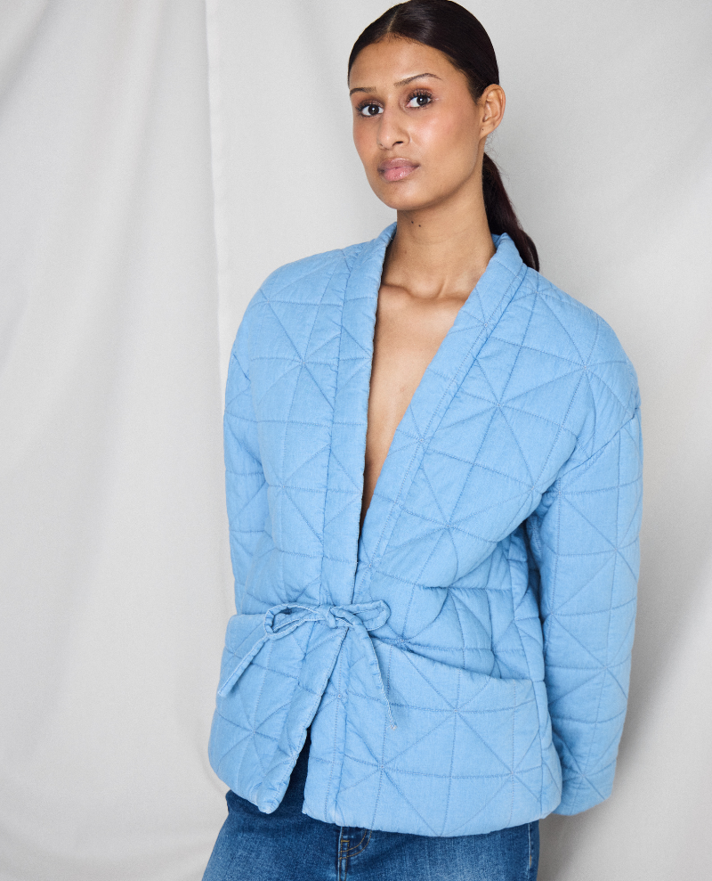 Ichi Hevira Quilted Blue Jacket