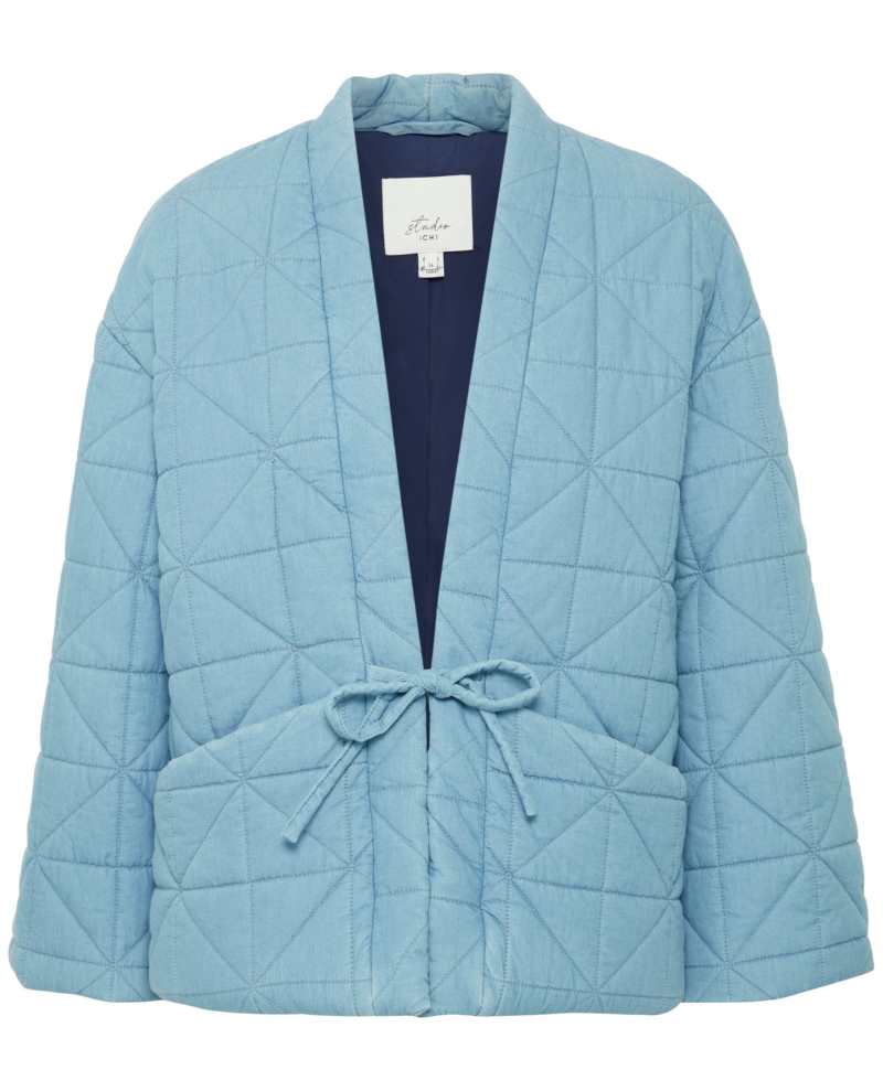 Ichi Hevira Quilted Blue Jacket