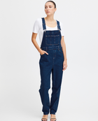 Ichi Camryn Washed Denim Dungarees