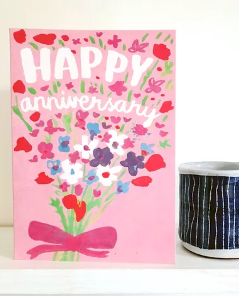 Laura Skilbeck Anniversary Flowers Card