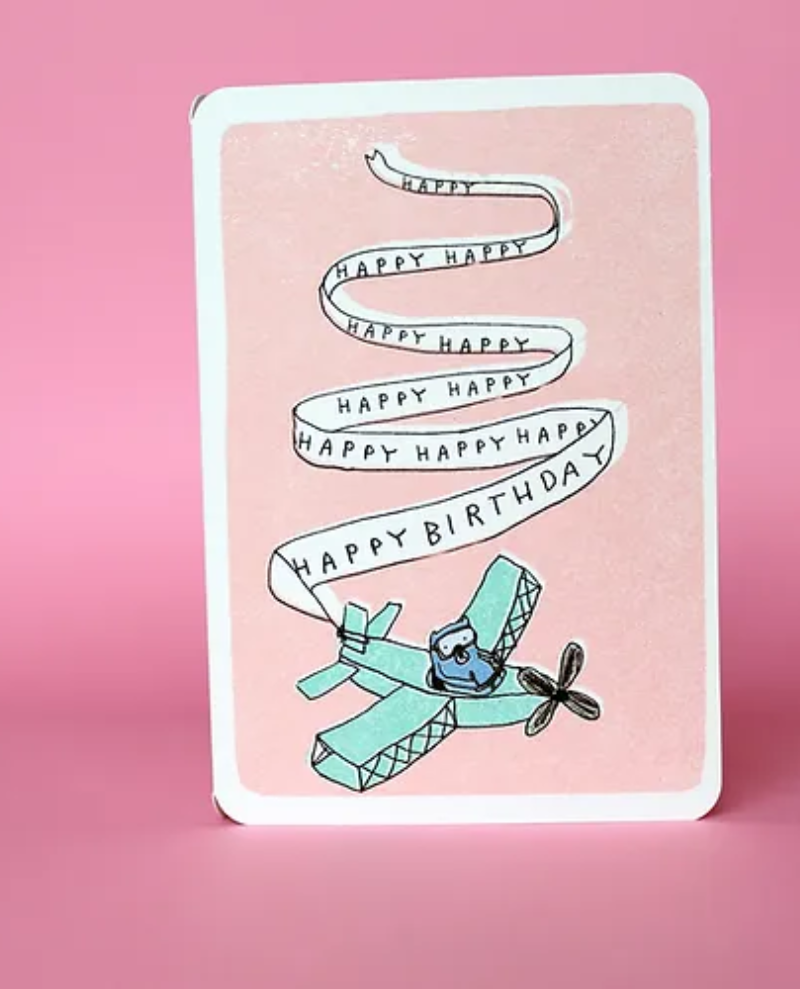 Laura Skilbeck Birthday Plane Card