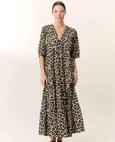 Leon & Harper Rizi Beige Leopard Dress