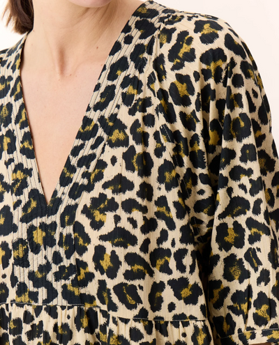 Leon & Harper Rizi Beige Leopard Dress