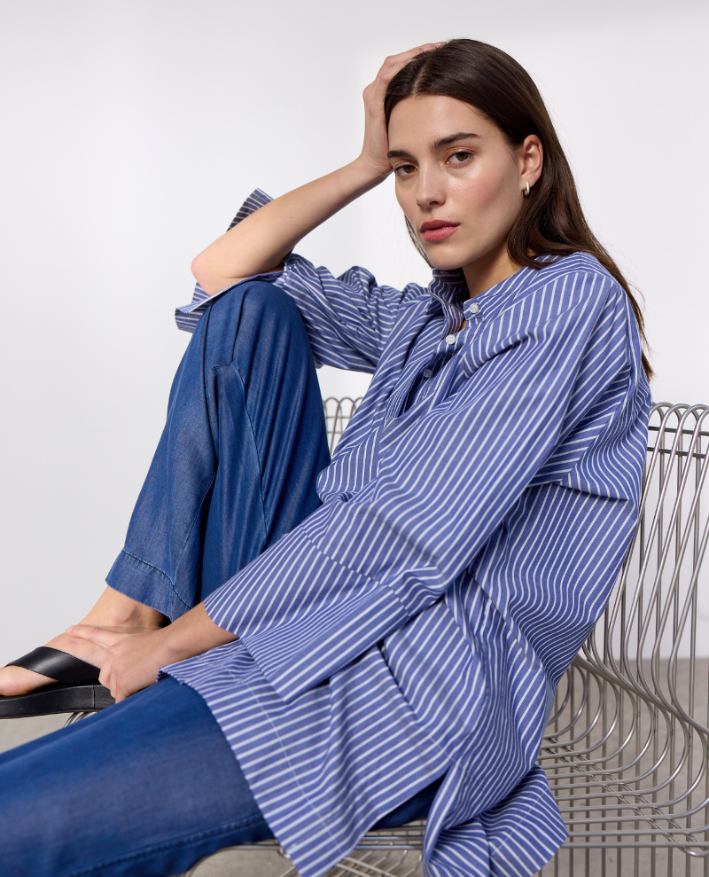 Levete Room Harlie Blue Stripe Shirt