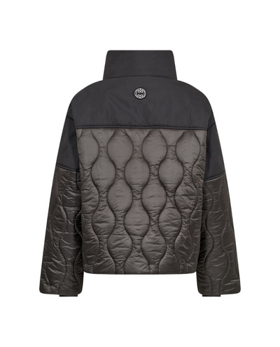 Levete Room Holly Short Black Olive Quilted Jacket