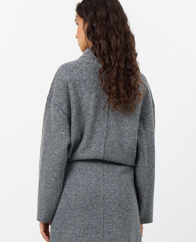 Levete Room Icon Grey Boiled Wool Knit