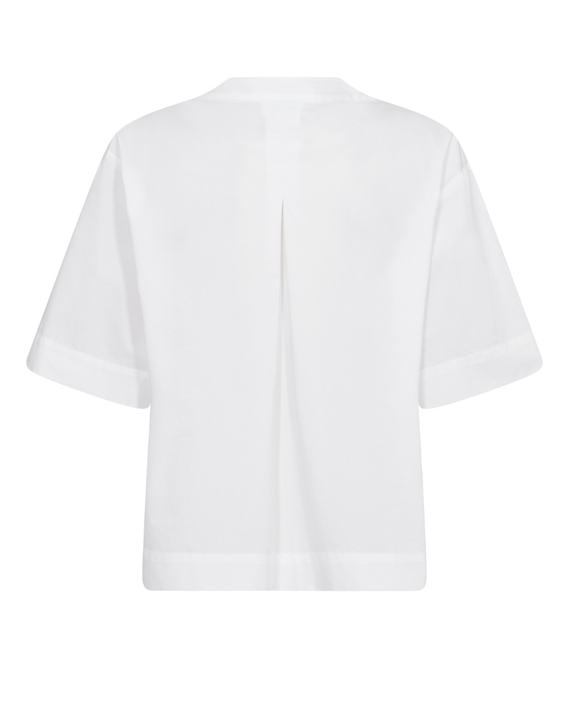 Levete Room Bradie White Cotton Bow Blouse