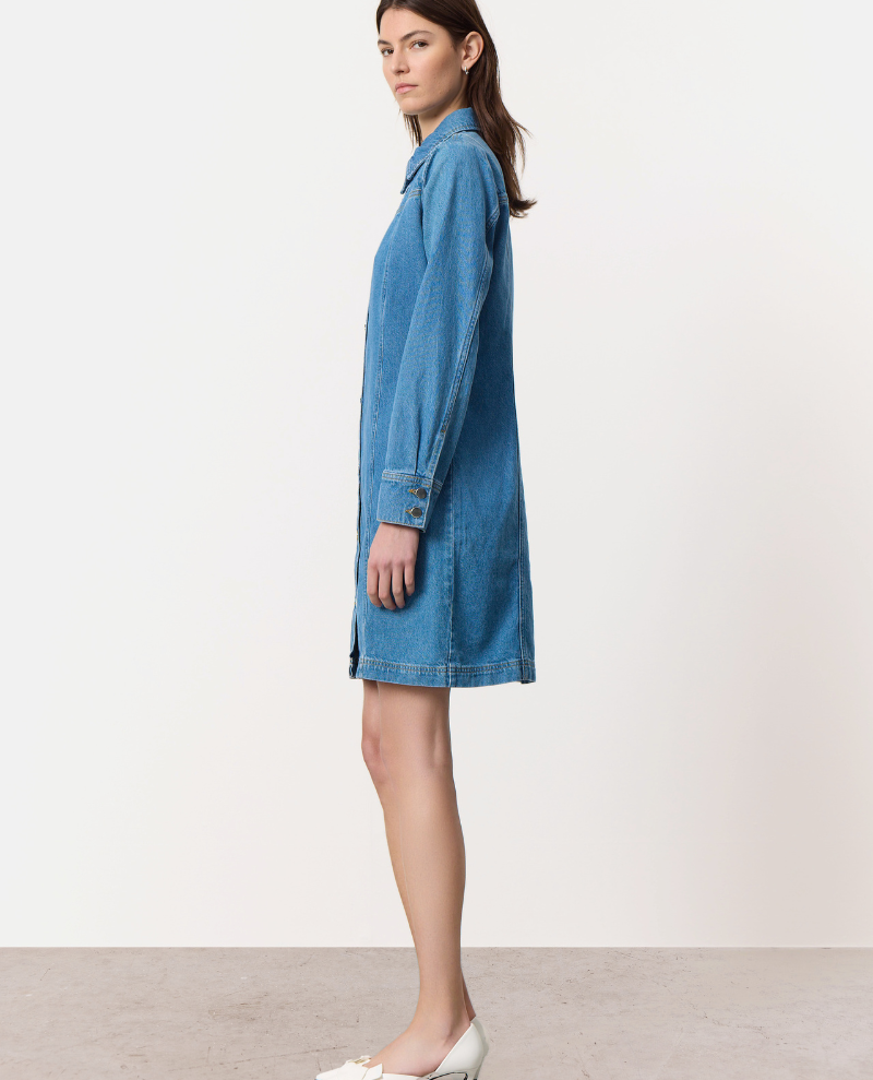 Levete Room Frilla Denim Dress