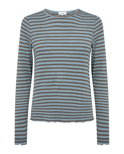 Levete Room Ika Smoked Blue Stripe T-Shirt