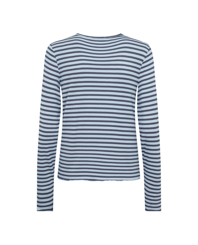 Levete Room Ika Breezy Blue Stripe T-Shirt - UK14