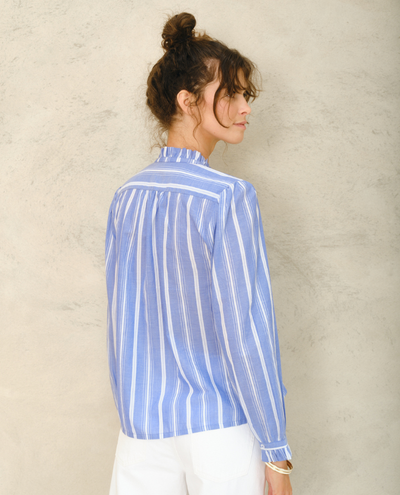 Mabe Chrissie Blue Stripe Shirt