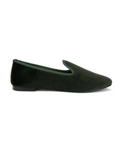 Moi London Forest Green Loafer Shoes