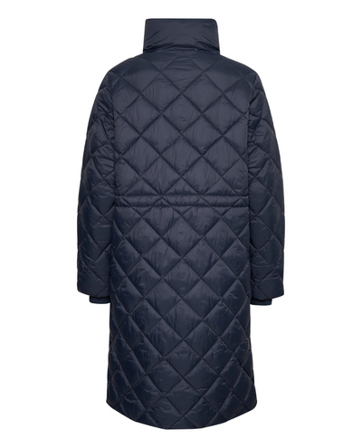 Part Two Cheas Navy Quilted Jacket