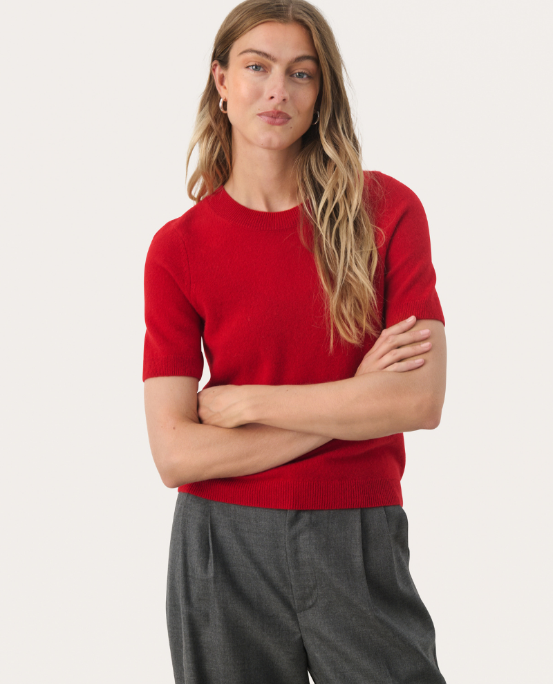 Part Two Everlotta Salsa Red Cashmere Knit