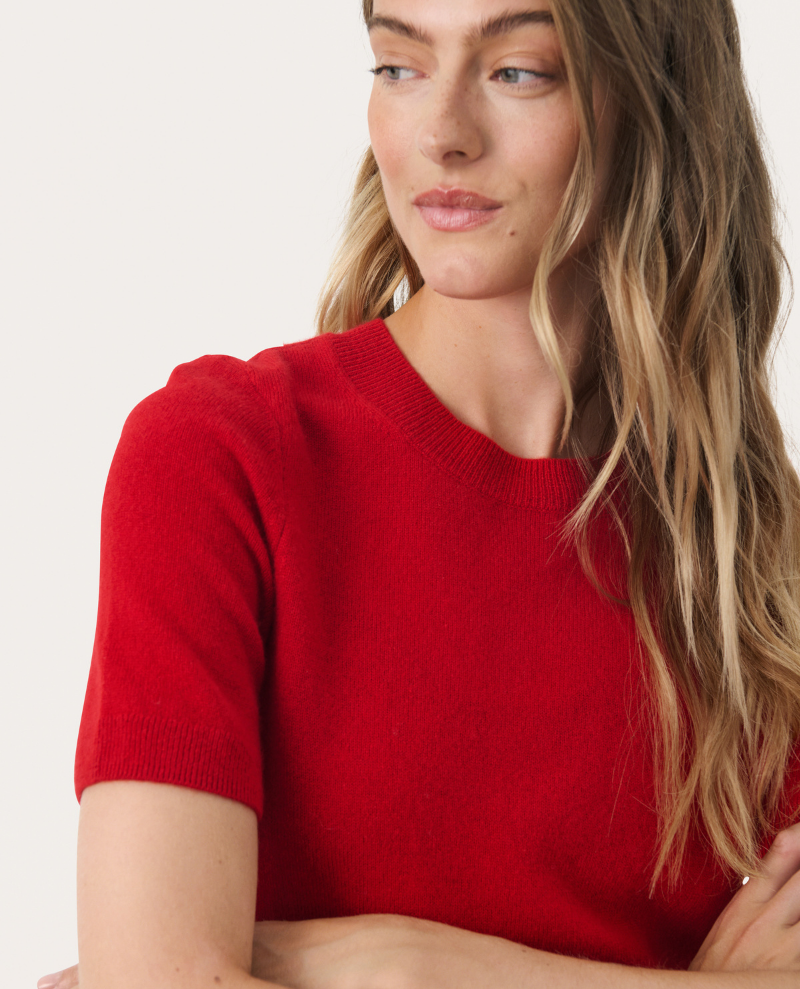 Part Two Everlotta Salsa Red Cashmere Knit