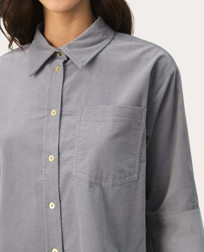 Part Two Jolene Weathervane Blue Shirt