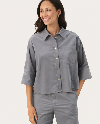 Part Two Jolene Weathervane Blue Shirt