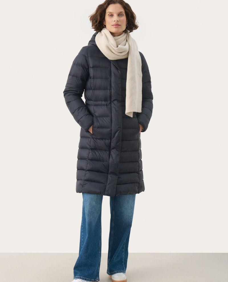 Part Two Lainey Navy Quilted Jacket