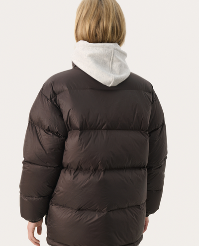 Part Two Leila Dark Chocolate Brown Puffer Jacket