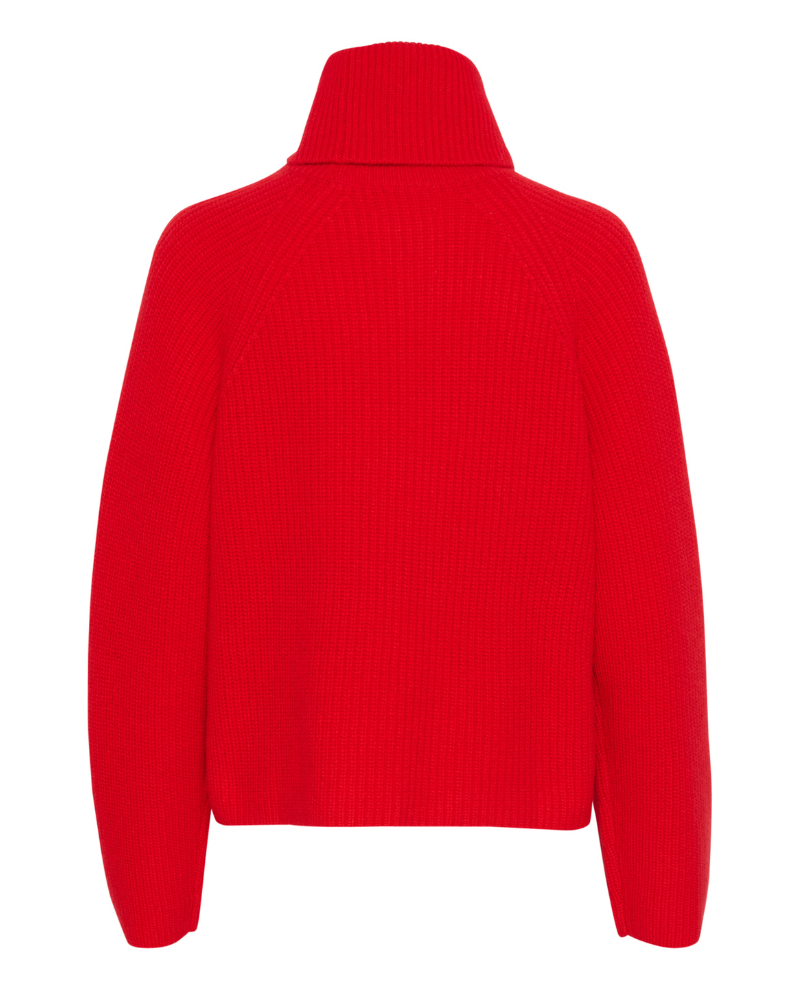 Part Two Lexa Red Rollneck Knit