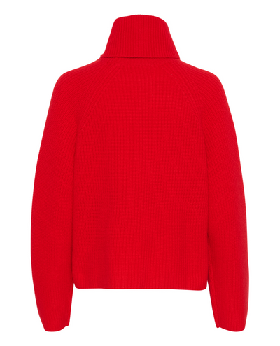 Part Two Lexa Red Rollneck Knit