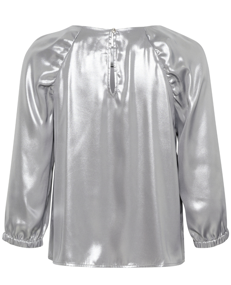 Part Two Marica Silver Metallic Blouse