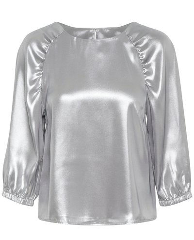 Part Two Marica Silver Metallic Blouse