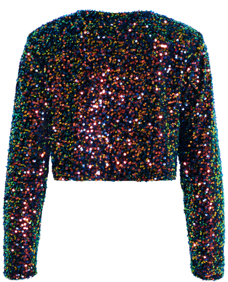 Part Two Marta Multi Sequin Cropped Jacket