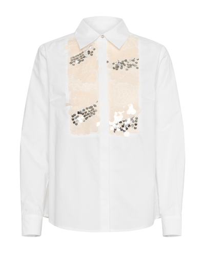 Part Two Maye White Sequin Shirt