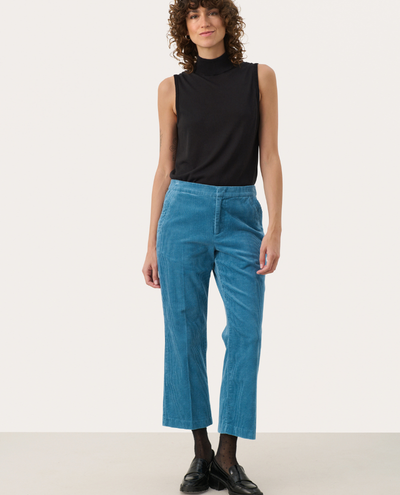 Part Two Mishas Blue Heather Cord Trousers