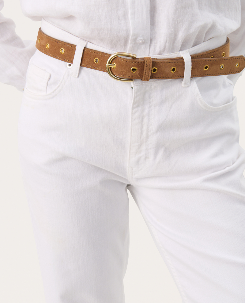 Part Two Najad Brown Suede Belt