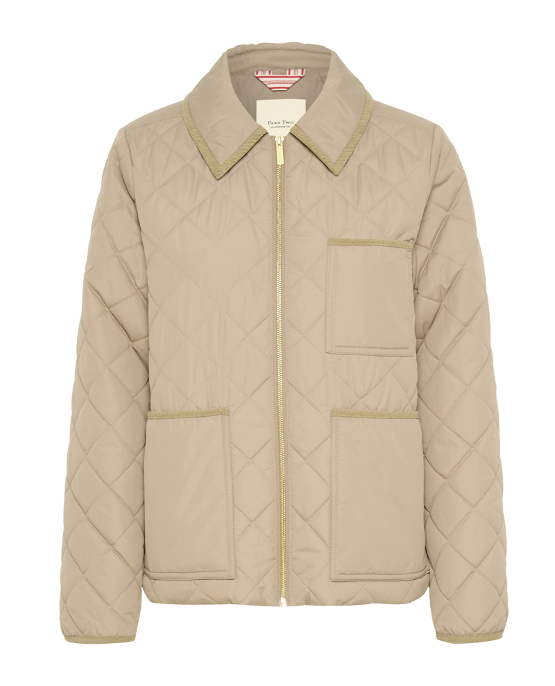 Part Two Naomie Desert Taupe Quilted Jacket