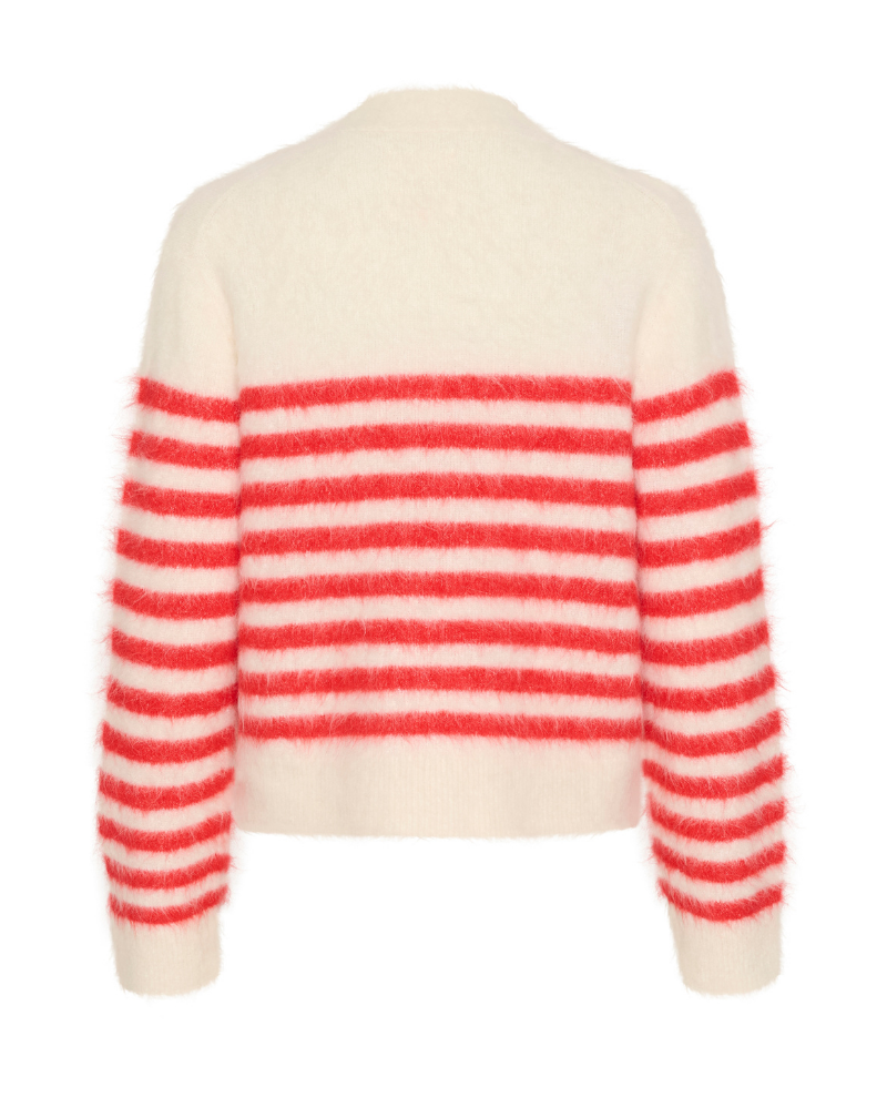 Part Two Pakize Red Stripe Cardigan