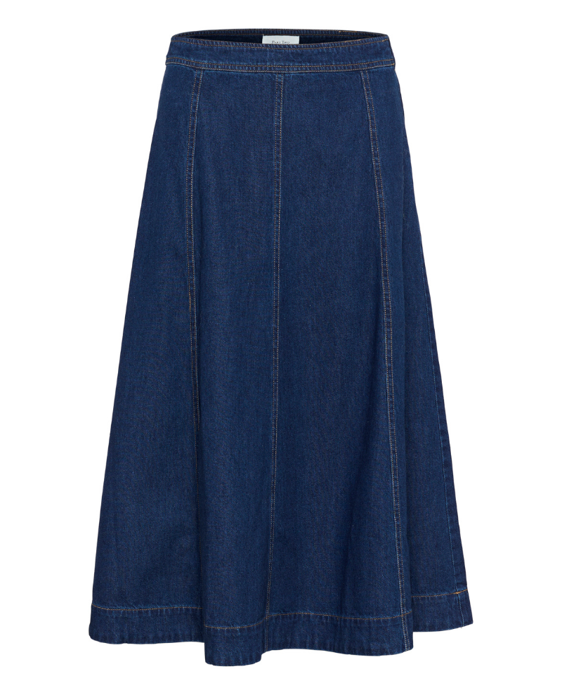 Part Two Petrina Dark Denim Midi Skirt