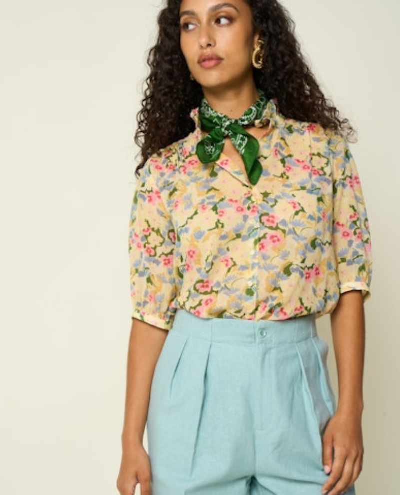 Petite Mendigote Tera Lemonade Bouquet Blouse