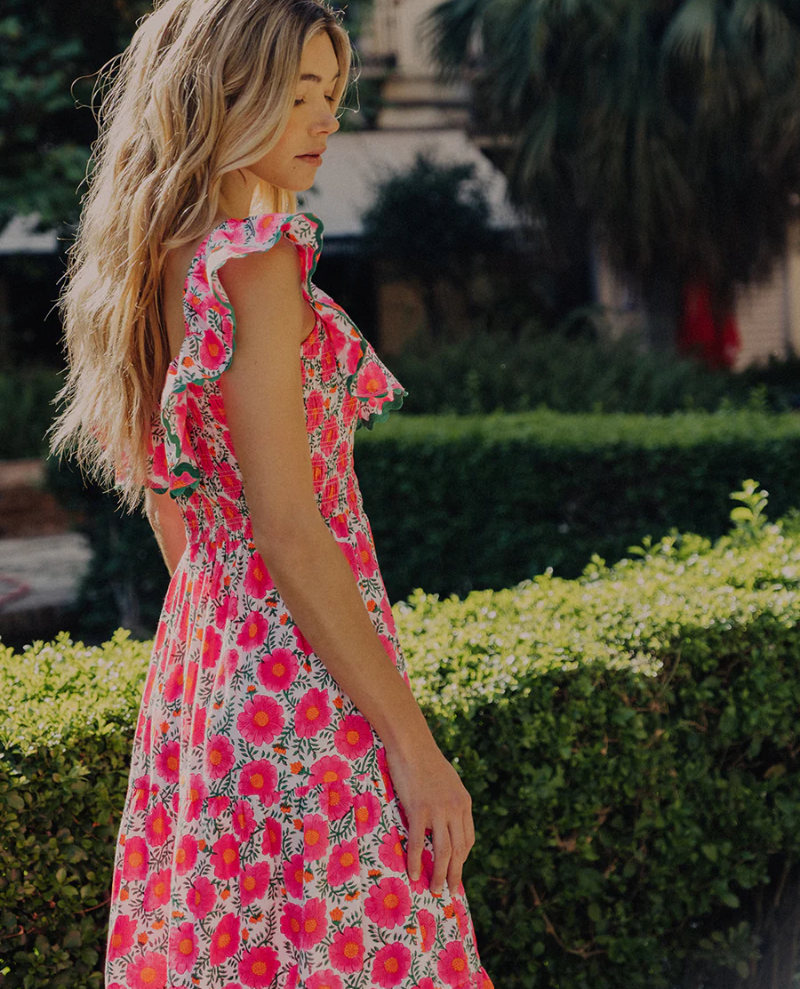 Pink City Prints Susie Neon Poppy Dress