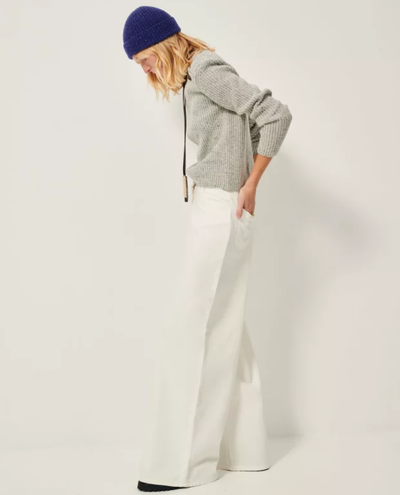 Sessun Dalt White Wide Leg Jeans