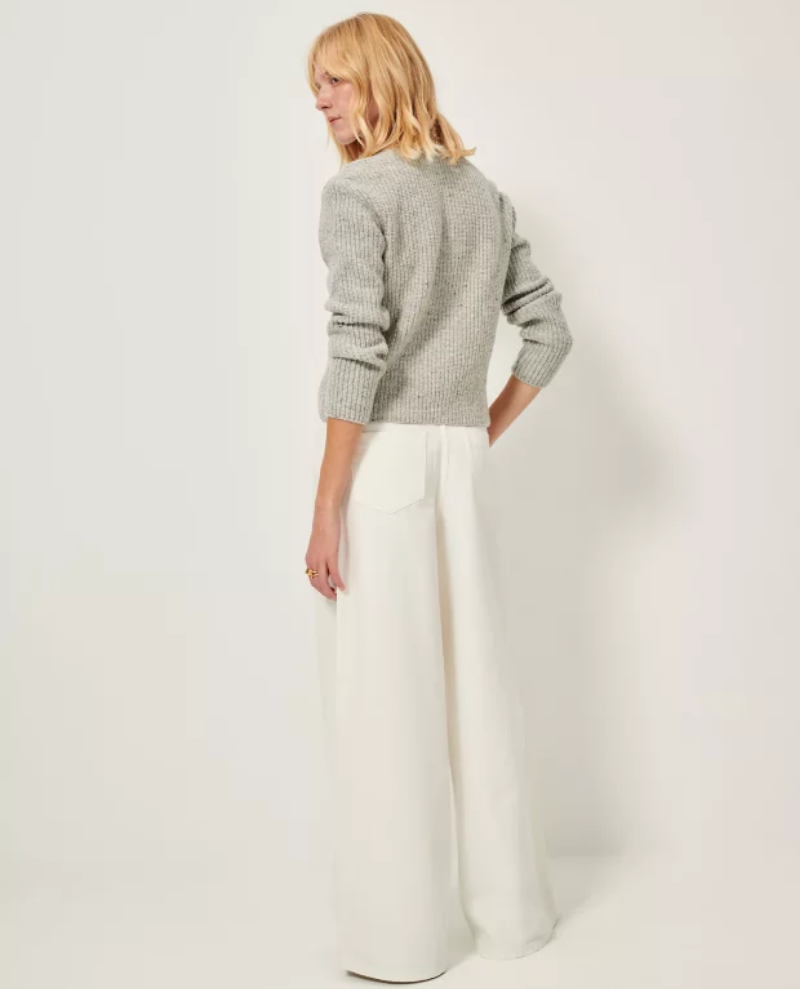 Sessun Dalt White Wide Leg Jeans