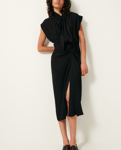 Sessun Francoise Black Midi Dress