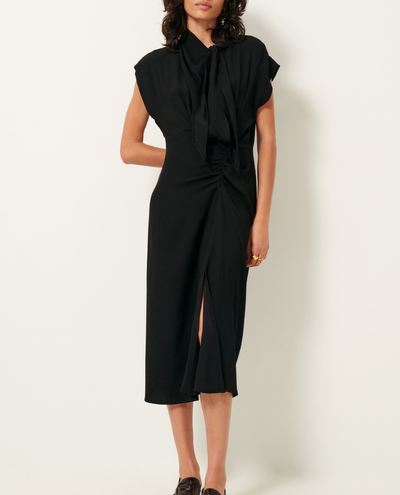 Sessun Francoise Black Midi Dress