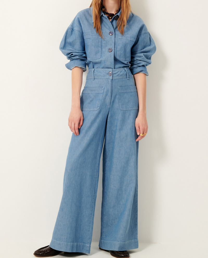 Sessun Manhatti Blue Denim Trousers