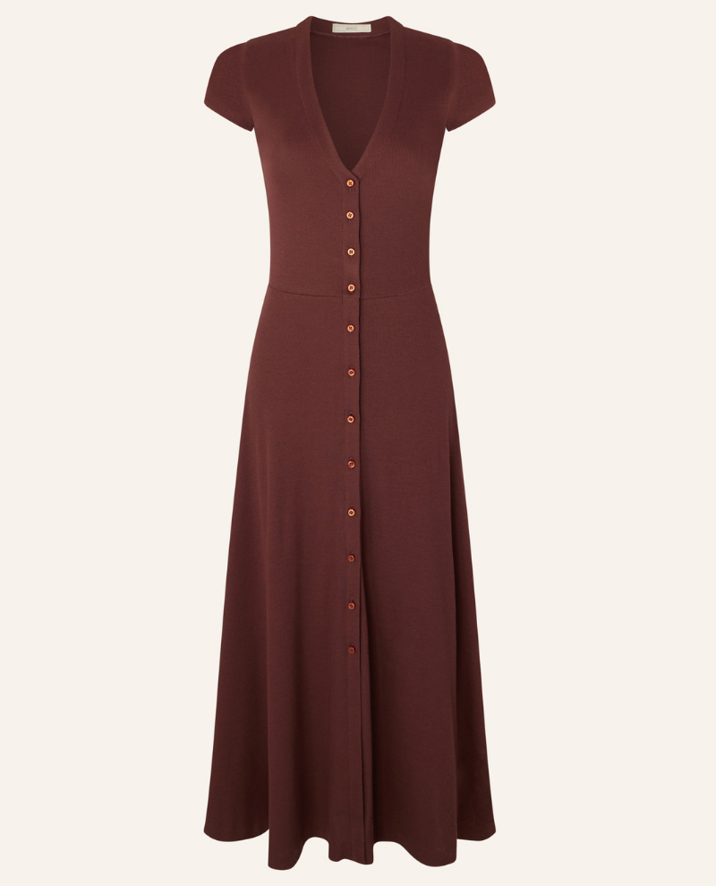 Sessun Nea Burgundy Midi Dress