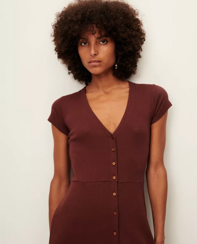 Sessun Nea Burgundy Midi Dress