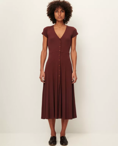 Sessun Nea Burgundy Midi Dress