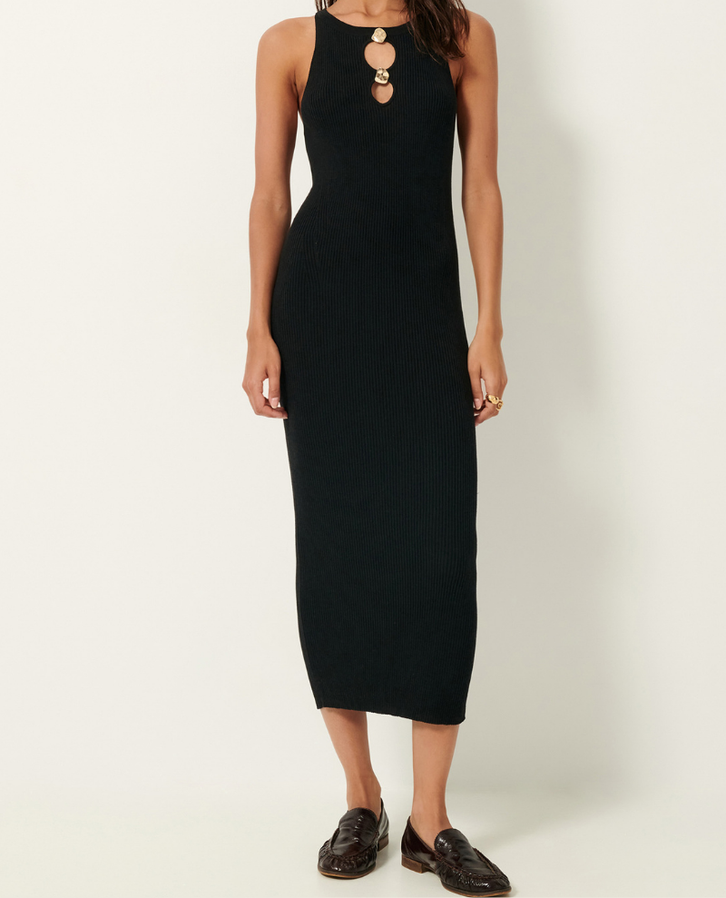 Sessun Lorina Black Sleeveless Dress