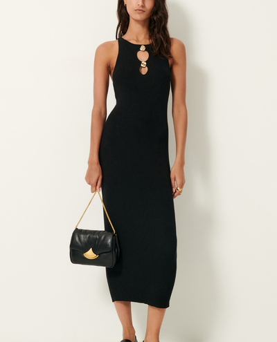 Sessun Lorina Black Sleeveless Dress