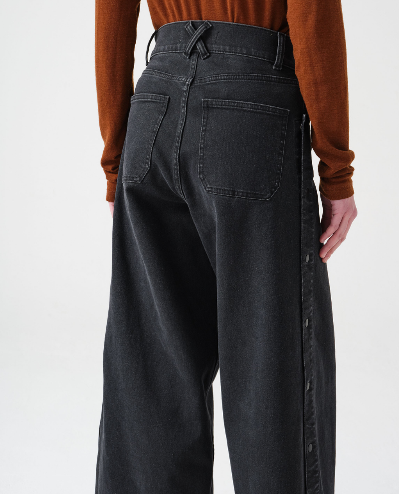 Seventy Mochi Bay Washed Black Wide Jeans