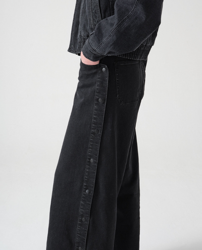 Seventy Mochi Bay Washed Black Wide Jeans